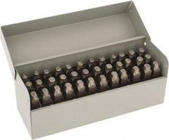 C.H. Hanson - 36 Piece, 1/4" Character Steel Stamp Set - Letters & Figures, Low Stress Round Face Dot - Makers Industrial Supply