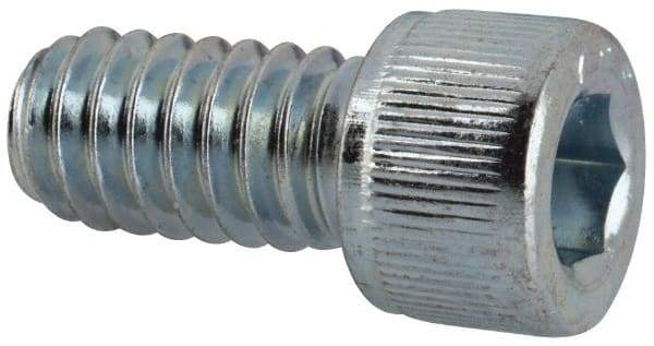 Value Collection - 1/4-20 UNC Hex Socket Drive, Socket Cap Screw - Alloy Steel, Zinc-Plated Finish, Fully Threaded, 1/2" Length Under Head - Makers Industrial Supply