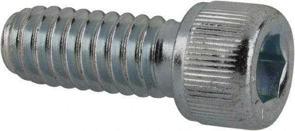 Value Collection - 1/4-20 UNC Hex Socket Drive, Socket Cap Screw - Alloy Steel, Zinc-Plated Finish, Fully Threaded, 5/8" Length Under Head - Makers Industrial Supply