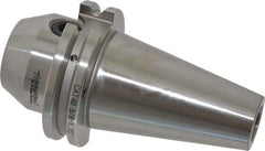 Accupro - CAT40 Taper Shank 5/8" Hole End Mill Holder/Adapter - 1-21/32" Nose Diam, 1.75" Projection, 5/8-11 Drawbar, Through-Spindle & DIN Flange Coolant - Exact Industrial Supply