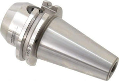 Accupro - CAT40 Taper Shank 3/4" Hole End Mill Holder/Adapter - 48mm Nose Diam, 1.75" Projection, 5/8-11 Drawbar, Through-Spindle & DIN Flange Coolant - Exact Industrial Supply