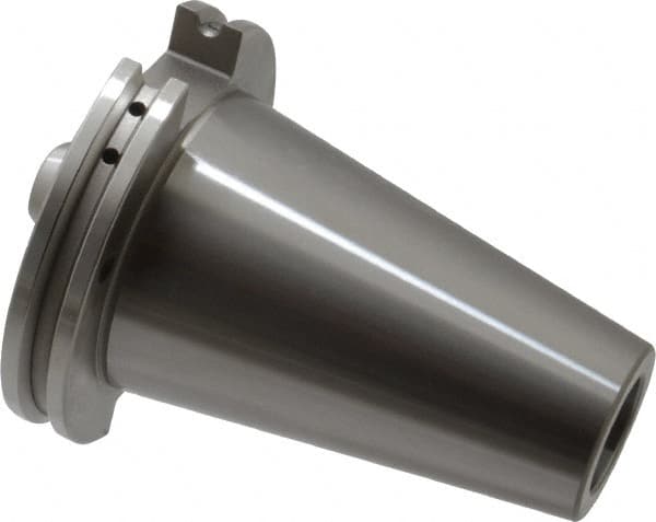 Accupro - CAT50 Taper Shank 3/8" Hole End Mill Holder/Adapter - 1" Nose Diam, 1.38" Projection, Through-Spindle & DIN Flange Coolant - Exact Industrial Supply