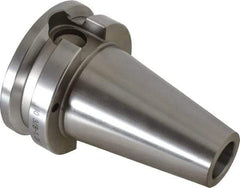 Accupro - BT40 Taper Shank 3/8" Hole End Mill Holder/Adapter - 1" Nose Diam, 1.38" Projection, M16x2.0 Drawbar, Through-Spindle & DIN Flange Coolant - Exact Industrial Supply