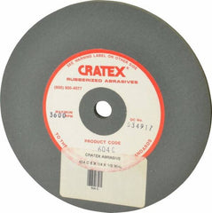 Cratex - 6" Diam x 1/2" Hole x 1/4" Thick, Surface Grinding Wheel - Silicon Carbide, Coarse Grade, 3,600 Max RPM, Rubber Bond, No Recess - Makers Industrial Supply