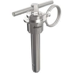 5 mm Pin Diameter, 50 mm Grip Length, Double Acting T-Handle Kwik-Lok Pin, Stainless Steel