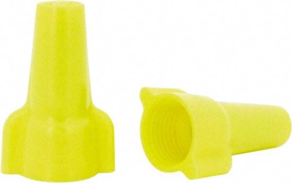 Ideal - 2, 18 to 3, 12 AWG, 600 Volt, Flame Retardant, Wing Twist on Wire Connector - Yellow, 221°F - Makers Industrial Supply