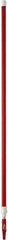 Vikan - 115 x 1-1/4" Aluminum Squeegee Handle - European Threaded Connection, Red, Telescoping - Makers Industrial Supply