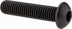 Value Collection - 1/2-13 UNC Hex Socket Drive, Button Screw - Alloy Steel, Black Oxide Finish, Fully Threaded, 2-1/4" Length Under Head - Makers Industrial Supply