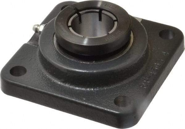 Browning - 1-3/16" ID, 4-1/4" OAL x 4-1/4" OAH 4-Bolt Flange - 2,567 Lb Static Cap, 4,381 Lb Dyn Cap, 3-1/4" Btw Mnt Hole Ctrs, Cast Iron - Makers Industrial Supply