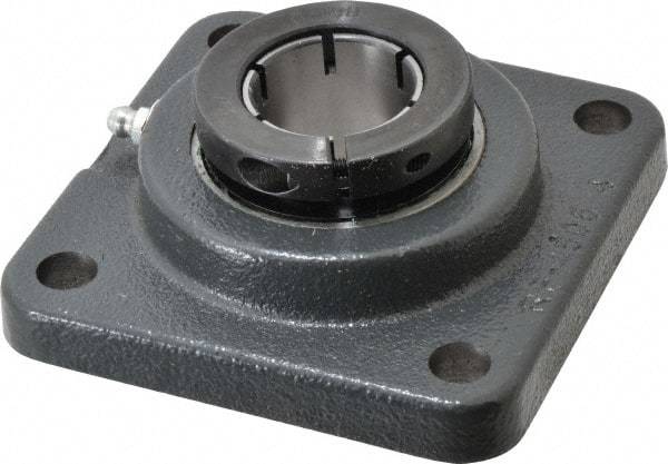 Browning - 1-1/4" ID, 4-1/4" OAL x 4-1/4" OAH 4-Bolt Flange - 2,567 Lb Static Cap, 4,381 Lb Dyn Cap, 3-1/4" Btw Mnt Hole Ctrs, Cast Iron - Makers Industrial Supply