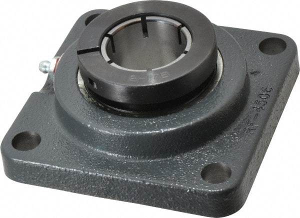 Browning - 1-7/16" ID, 4-5/8" OAL x 4-5/8" OAH 4-Bolt Flange - 4,467 Lb Static Cap, 7,340 Lb Dyn Cap, 3-5/8" Btw Mnt Hole Ctrs, Cast Iron - Makers Industrial Supply