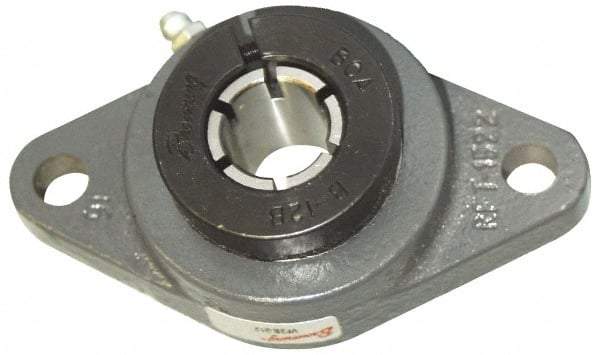 Browning - 2" ID, 8-1/2" OAL x 5-1/4" OAH 2-Bolt Flange - 6,601 Lb Static Cap, 9,752 Lb Dyn Cap, 7-1/4" Btw Mnt Hole Ctrs, Cast Iron - Makers Industrial Supply