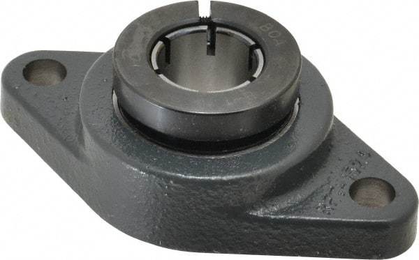 Browning - 1" ID, 4-7/8" OAL x 2-3/4" OAH 2-Bolt Flange - 1,651 Lb Static Cap, 2,801 Lb Dyn Cap, 3-57/64" Btw Mnt Hole Ctrs, Cast Iron - Makers Industrial Supply