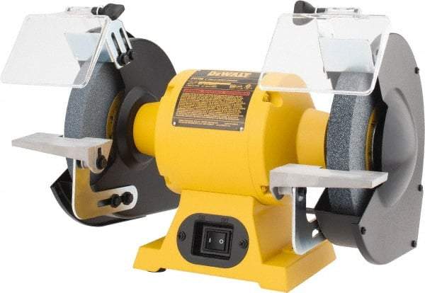 DeWALT - 8" Wheel Diam x 1" Wheel Width, 3/4 hp Grinder - 5/8" Arbor Hole Diam, 3,600 Max RPM, 120 Volts - Makers Industrial Supply