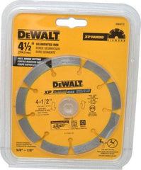 DeWALT - 4-1/2" Diam, 7/8" Arbor Hole Diam, Wet & Dry Cut Saw Blade - Diamond-Tipped, Standard Round Arbor - Makers Industrial Supply