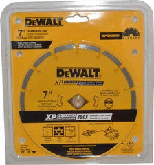 DeWALT - 7" Diam, 5/8" Arbor Hole Diam, Wet & Dry Cut Saw Blade - Diamond-Tipped, Standard Round Arbor - Makers Industrial Supply