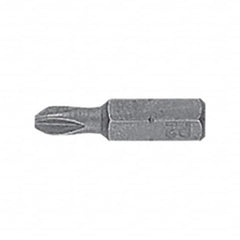 DeWALT - #2, Insert Standard Phillips Screwdriver Bit - 1/4" Drive, 1" OAL - Makers Industrial Supply