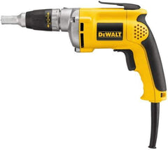 DeWALT - Pistol Grip Handle, 4,000 RPM, 81 In/Lb Torque, Electric Screwdriver - 1/4" Bit Holder, 120 Volts, 6.3 Amps - Makers Industrial Supply