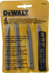 DeWALT - 4 Piece, Bit Set - Phillips, Slotted Point - Makers Industrial Supply