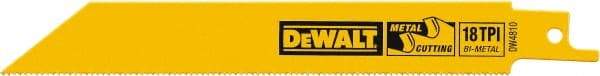 DeWALT - Bi-Metal Reciprocating Saw Blade - Straight Profile, 18 TPI, Toothed Edge - Makers Industrial Supply