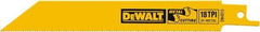 DeWALT - Bi-Metal Reciprocating Saw Blade - Straight Profile, 18 TPI, Toothed Edge - Makers Industrial Supply