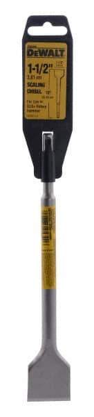 DeWALT - 1-1/2" Head Width, 10" OAL, 3/4" Shank Diam, Scaling Chisel - SDS Plus Drive, SDS Plus Shank, Steel - Makers Industrial Supply