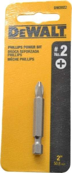 DeWALT - #2 Phillips Screwdriver Bit - 1/4" Hex Drive, 2" OAL - Makers Industrial Supply