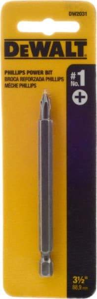 DeWALT - #1 Phillips Screwdriver Bit - 1/4" Hex Drive, 3-1/2" OAL - Makers Industrial Supply