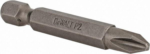 DeWALT - #2 Phillips Screwdriver Bit - 1/4" Hex Drive, 2" OAL - Makers Industrial Supply