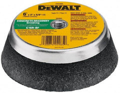 DeWALT - 6" Diam x 2" Thick, R Hardness, 16 Grit Surface Grinding Wheel - Aluminum Oxide/Silicon Carbide Blend, Type 11, Very Coarse Grade, 6,000 Max RPM - Makers Industrial Supply