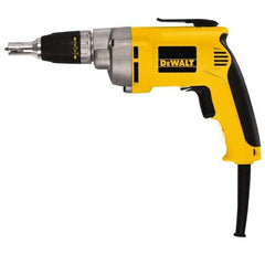 DeWALT - Pistol Grip Handle, 2,500 RPM, 132 In/Lb Torque, Electric Screwdriver - 1/4" Bit Holder, 120 Volts, 6.5 Amps - Makers Industrial Supply