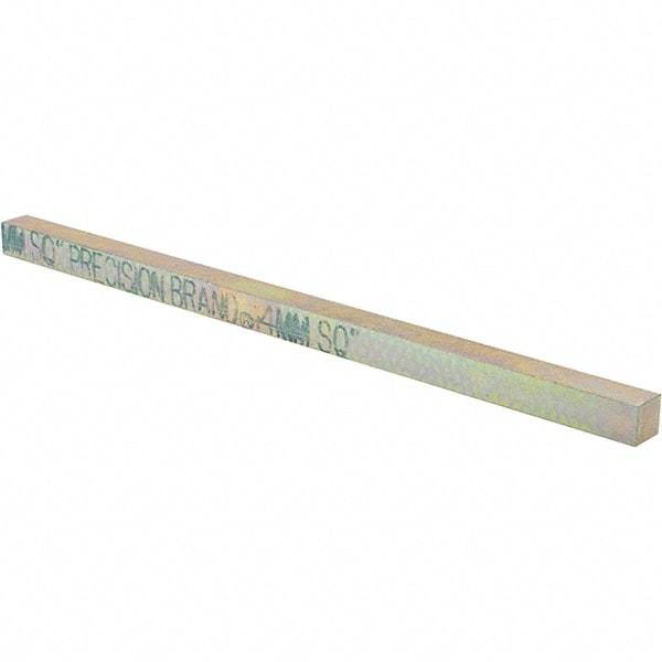 Precision Brand - 12" Long, Zinc Yellow Dichromate Key Stock - Oversized Key Stock - Makers Industrial Supply