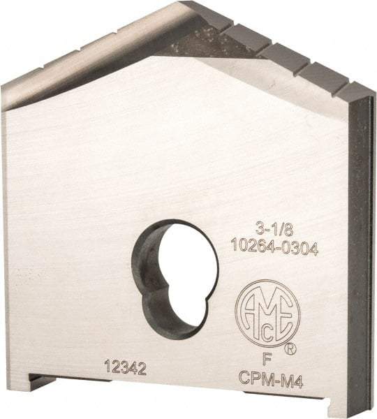 Allied Machine and Engineering - 3-1/8" Diam x 5/8" Thick, Seat Code F, 130° Included Angle Spade Drill Insert - Uncoated Powdered Metal, Powdered Metal, Series F - Makers Industrial Supply