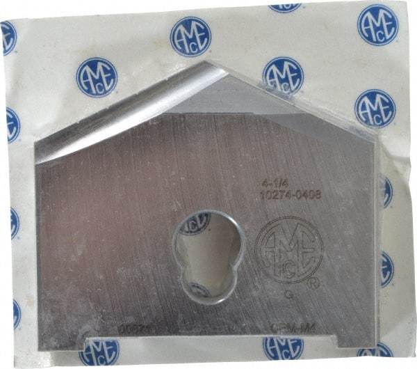 Allied Machine and Engineering - 4-1/4" Diam x 7/16" Thick, Seat Code G, 130° Included Angle Spade Drill Insert - Uncoated Powdered Metal, Powdered Metal, Series G - Makers Industrial Supply