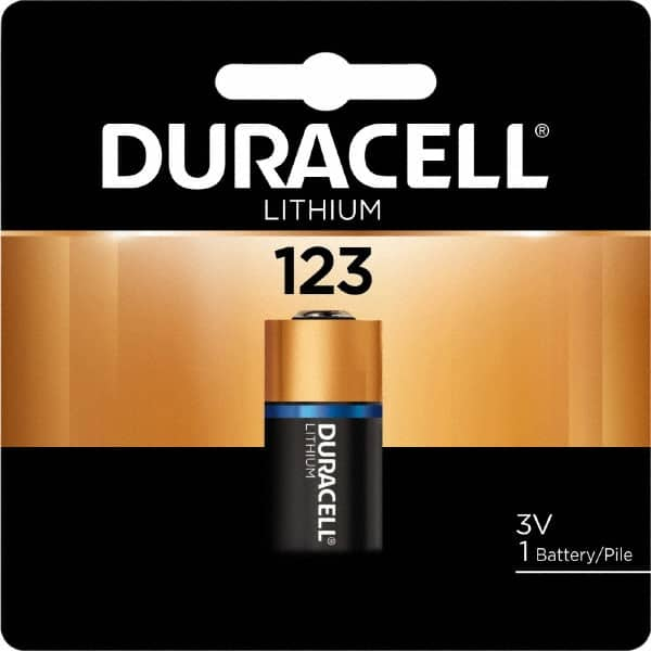 Duracell - Size 123A, Lithium, 6 Pack, Standard Battery - 3 Volts - Makers Industrial Supply