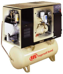 Ingersoll-Rand - 15 hp, 120 Gal Stationary Electric Rotary Screw Air Compressor - Three Phase, 150 Max psi, 50 CFM, 460 Volt - Makers Industrial Supply