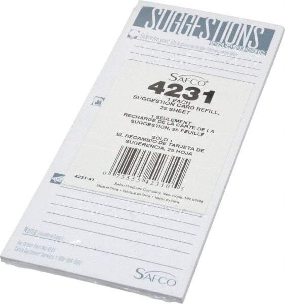 Safco - Suggestion Box Refill Cards - For Use with Suggestion Box - Makers Industrial Supply