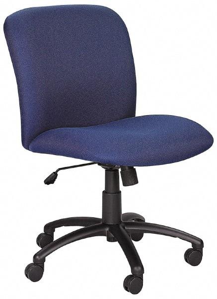 Safco - Mid Back Chair - 22-1/2" Wide x 20-3/4" Deep, Polyester Seat, Black - Makers Industrial Supply