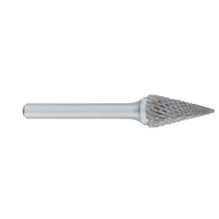 ‎SM-2 -6mm × 19mm LOC × 6mm Shank × 50mm OAL Pointed Cone Carbide Medium Tough Cut Burr - Makers Industrial Supply