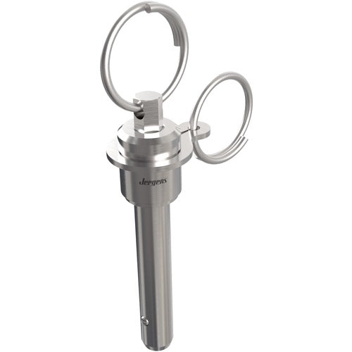 3/16″ Pin Diameter, 1/2″ Grip Length, Double Acting Ring Handle Kwik-Lok Pin, Stainless Steel