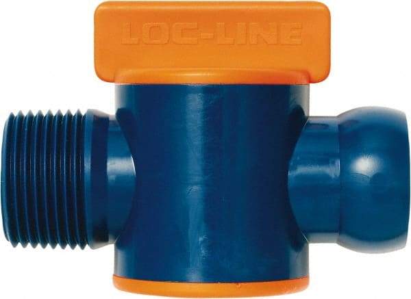 Loc-Line - 3/4" ID Coolant Hose NPT Valve - Male to Female Connection, Acetal Copolymer Body, NPT, Use with Loc-Line Modular Hose Systems - Makers Industrial Supply