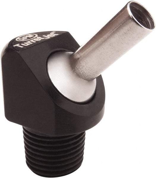 QPM Products - 0.16" ID x .50" L Coolant Hose Nozzle - 1/8" NPT, Use with CNC Lathes - Makers Industrial Supply