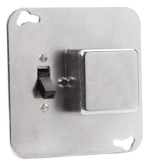 Cooper Bussmann - 125 VAC, Indicating Fuse Cover - For Use with 4 Inch Square Boxes, FUSTAT Plug Fuses and FUSTRON Plug Fuses - Makers Industrial Supply