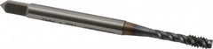 OSG - #6-32 UNC 3 Flute 3B Bottoming Spiral Flute Tap - Vanadium High Speed Steel, TiCN Finish, 2" OAL, Right Hand Flute, Right Hand Thread, H2, Series 303 - Makers Industrial Supply