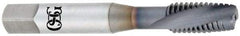 OSG - 1/2-13 UNC 2 Flute 3B Plug Spiral Flute Tap - Vanadium High Speed Steel, TiCN Finish, 3-3/8" OAL, Left Hand Flute, Right Hand Thread, H3, Series 13059 - Makers Industrial Supply