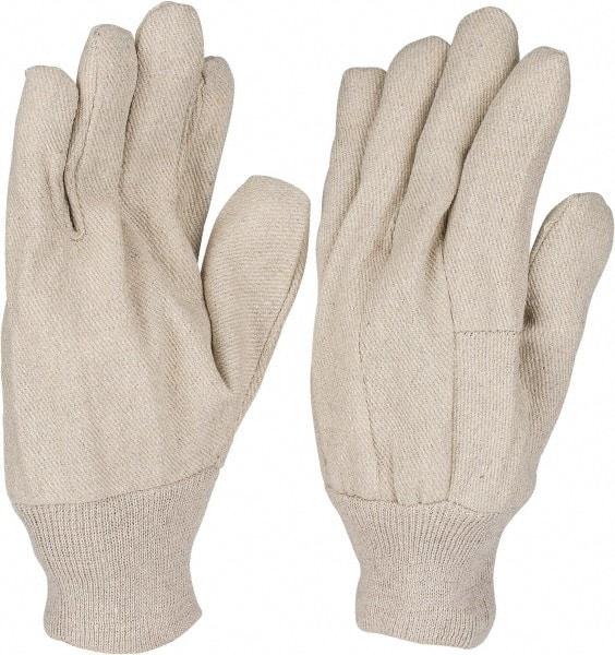 MCR Safety - Size L (9) Cotton Canvas General Protection Work Gloves - For General Purpose, Uncoated, Knit Wrist Cuff, Full Fingered, White, Paired - Makers Industrial Supply