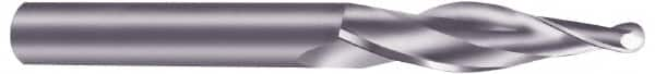 Onsrud - 1/4" Cutting Diam x 2" Length of Cut, 2 Flute, Upcut Spiral Router Bit - Uncoated, Right Hand Cut, Solid Carbide, 4" OAL x 1/2" Shank Diam, Ball End Taper - Makers Industrial Supply