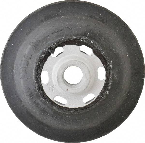 Made in USA - 4-1/2" Diam Disc Backing Smooth Backing Pad - 5/8" Shank Diam, Medium Density, 11,000 RPM - Makers Industrial Supply