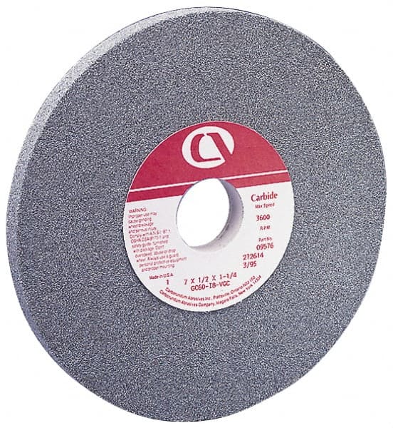 Grier Abrasives - 7" Diam x 1-1/4" Hole x 3/4" Thick, J Hardness, 120 Grit Surface Grinding Wheel - Makers Industrial Supply