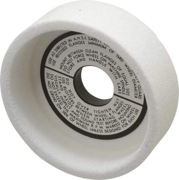 Grier Abrasives - 5" Diam, 1-1/4" Hole Size, 1-1/2" Overall Thickness, 60 Grit, Type 6 Tool & Cutter Grinding Wheel - Medium Grade, Aluminum Oxide, H Hardness, Vitrified Bond, 4,966 RPM - Makers Industrial Supply